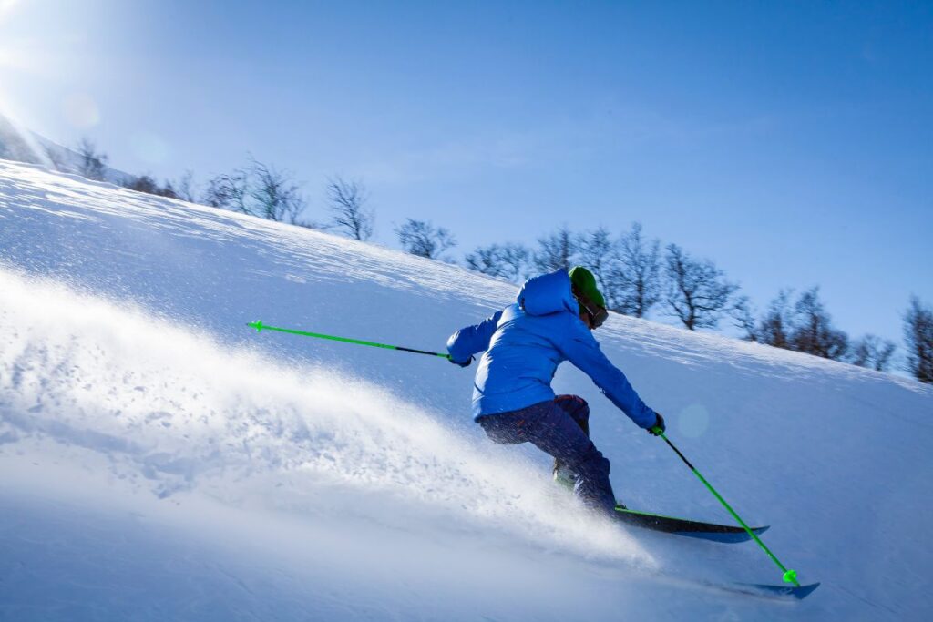 Pistes de ski du Seignus en hiver, dans le Val d’Allos